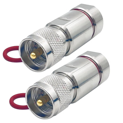 2Pcs   PL259 UHF Male Connector For 1/2" Corrugated Coax Cable Equipment
