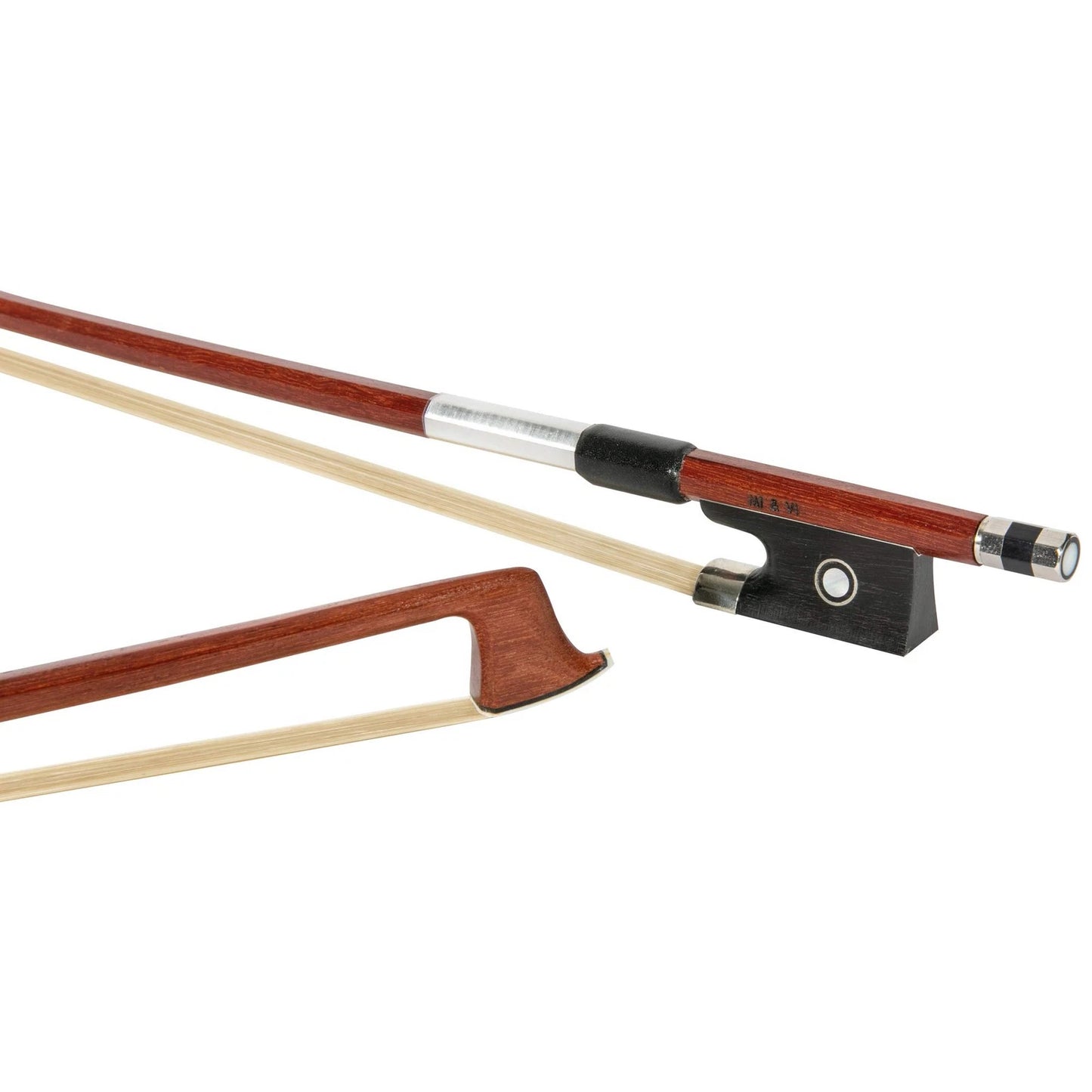 MI&VI NB-510 Brazilwood Violin Bow 4/4 (Full Size) with 4/4, silver