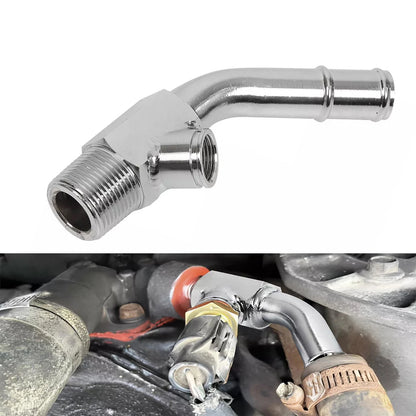 Hot Water Radiator Coolant Temp Sensor Elbow Connector Tube Replace E5TZ-18599-C