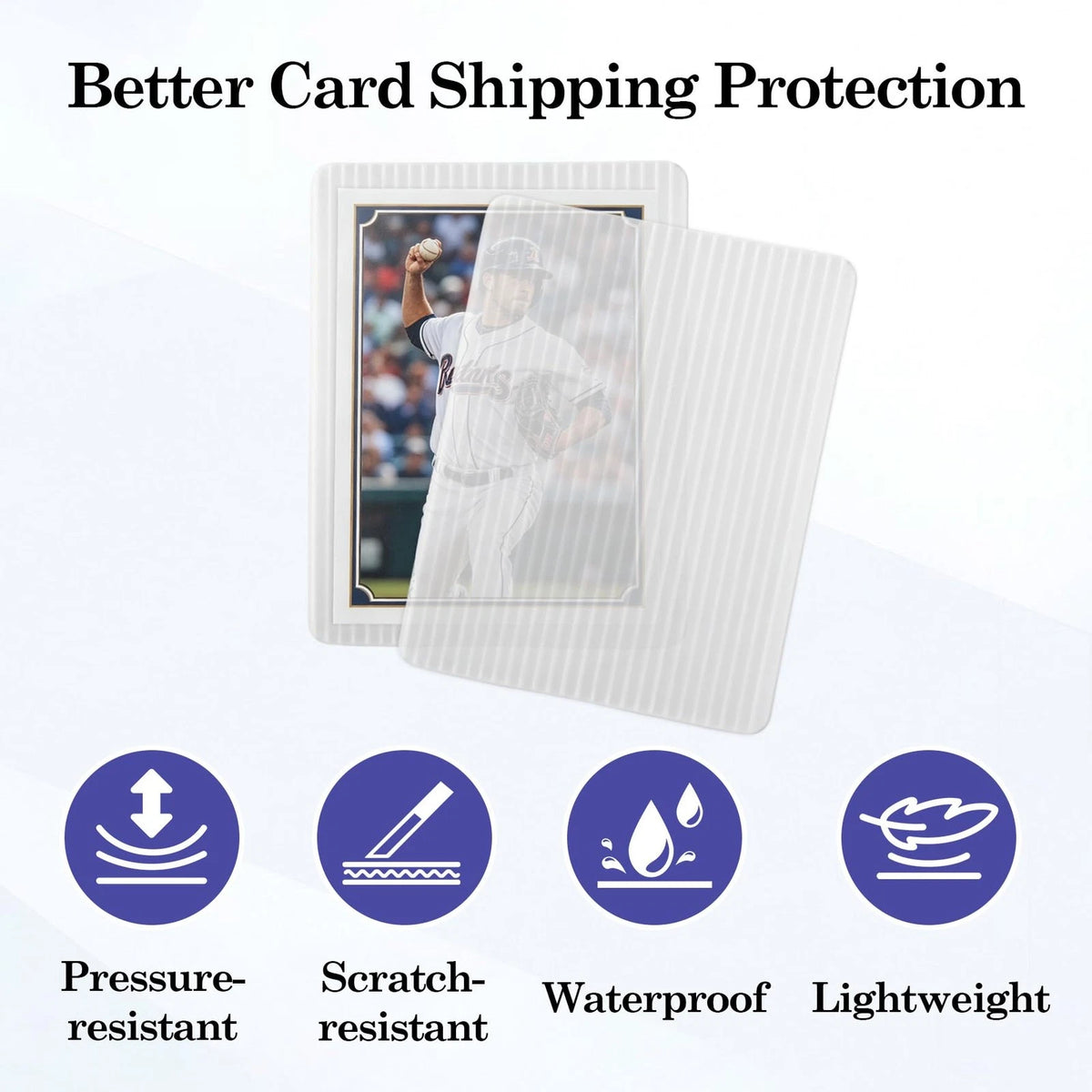 Klmnop 150 Pack Trading Card Shipping Protectors for 3.5 x 4.5 inch, Clear