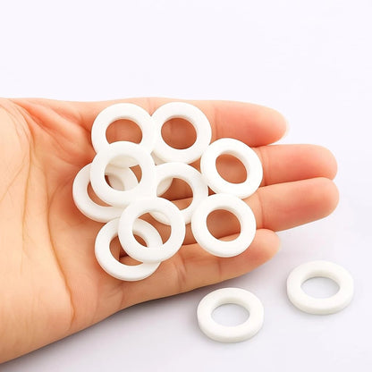 25 pcs 1/2" Silicone Flat Washers – White Sealing Gaskets & Wave 1/2 inch