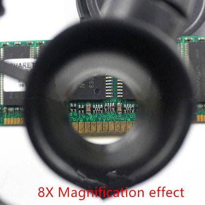 LED 8X 15X 23X Adjustable Magnifier Grass Eye Loupe Lens Jewelry Watch Repair