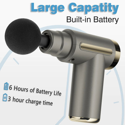cotsoco Massage Gun Deep Tissue for Pain Relief with 4 Greysilver