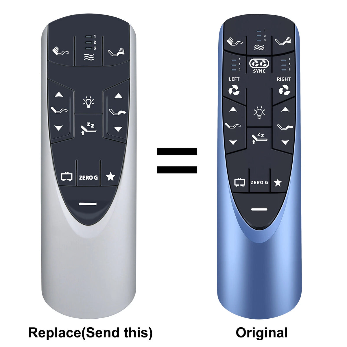 Replacement Remote Control For Tempur-PEDIC Ergo Extend Breeze JLDK 33.04.01