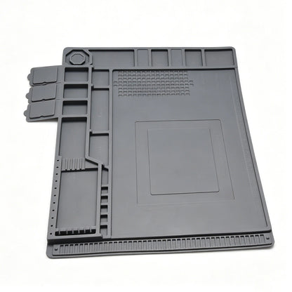 932°F Silicone Soldering Mat Flexible Magnetic Parts Tray for Watch Camera Fix