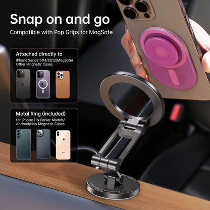 Syncwire Fits MagSafe Car Mount for 2.2" x 2.6" x 3.0", Titanium Black