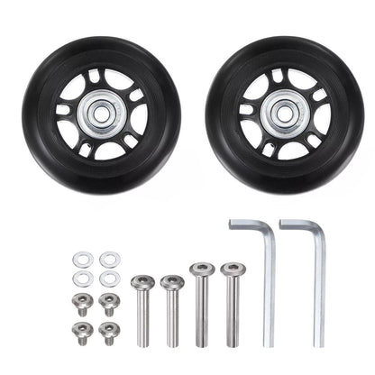 70x24mm Luggage Replacement Wheels Kits Repair Parts With Easy installation