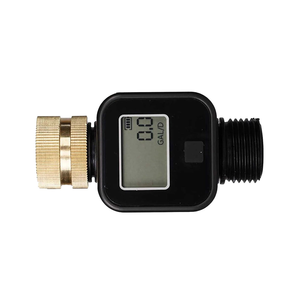 Water Flow Meter Digital 3/4 GHT For Outdoor Hose 99999L Total Flow LCD Screen