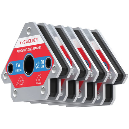 YESWELDER 4-Pc Welding Magnet Set, 50 lb Holding Power 50lb, Multicolor