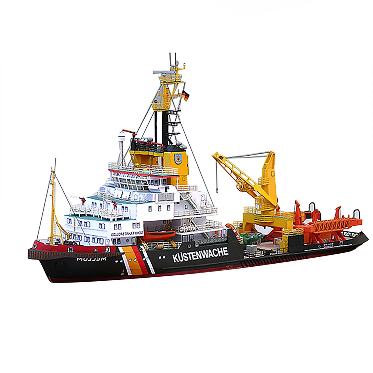 1:250 Germany Mellum Coast Guard Pollution Monitoring Ship Souvenir Gift For Kid