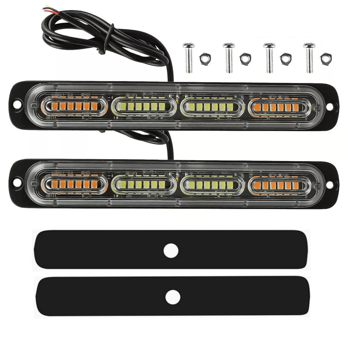 LED Flashing Strobe Light Bars Warning Hazard Beacon Part For Car Truck