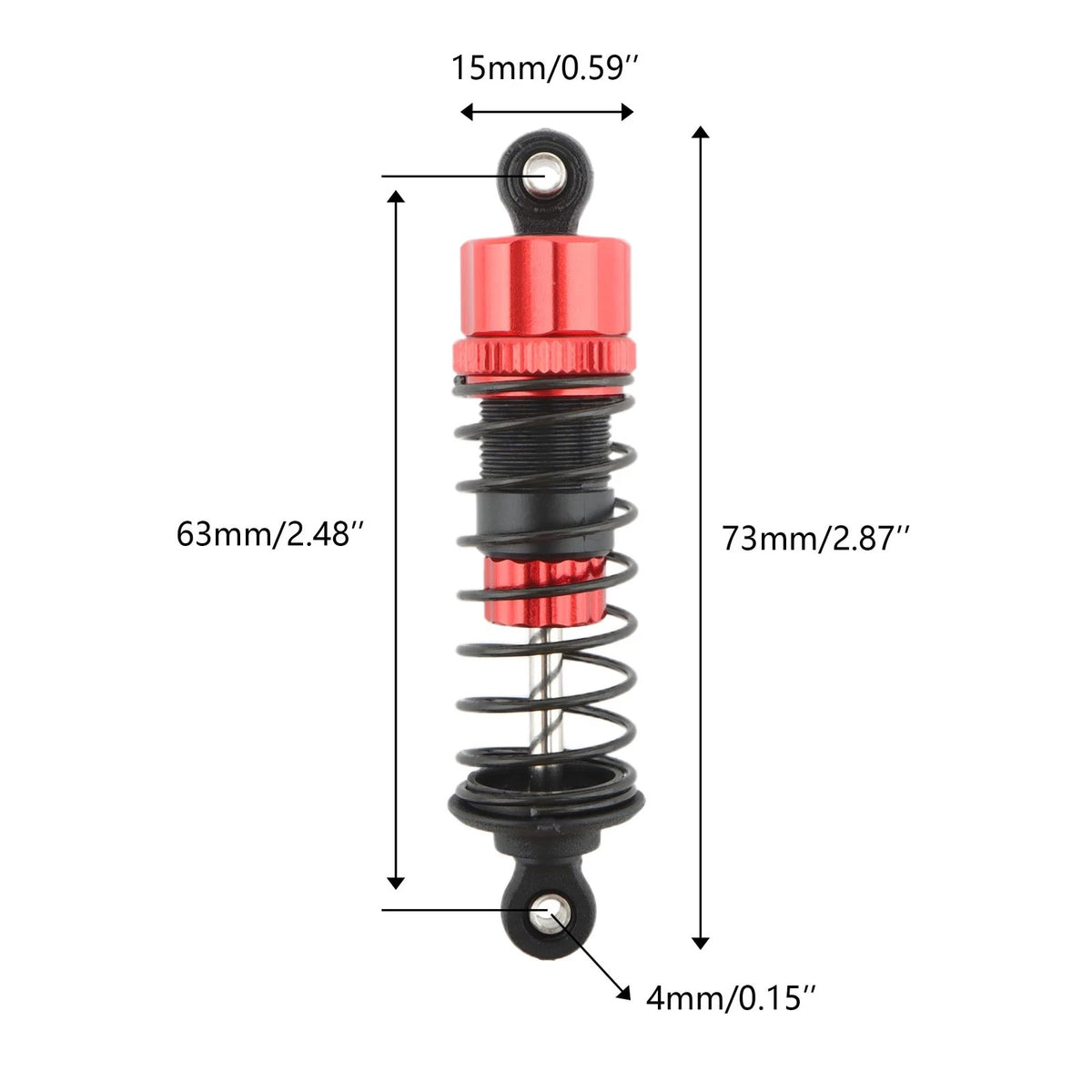 GDOOL for H14BM RC Car Front & Rear Aluminum Alloy Capped Shock Absorber...