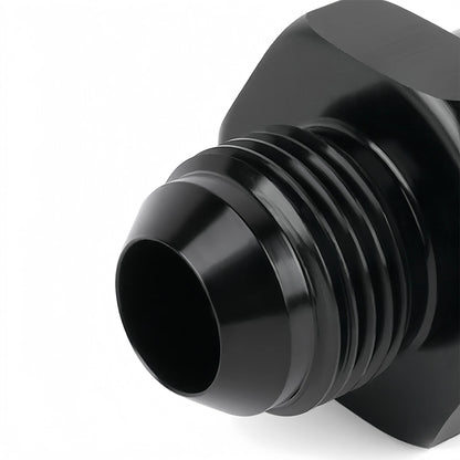 2-Pack SBC 10AN Valve Cover Adapter Aluminum Fittings for Push-In Grommet Black
