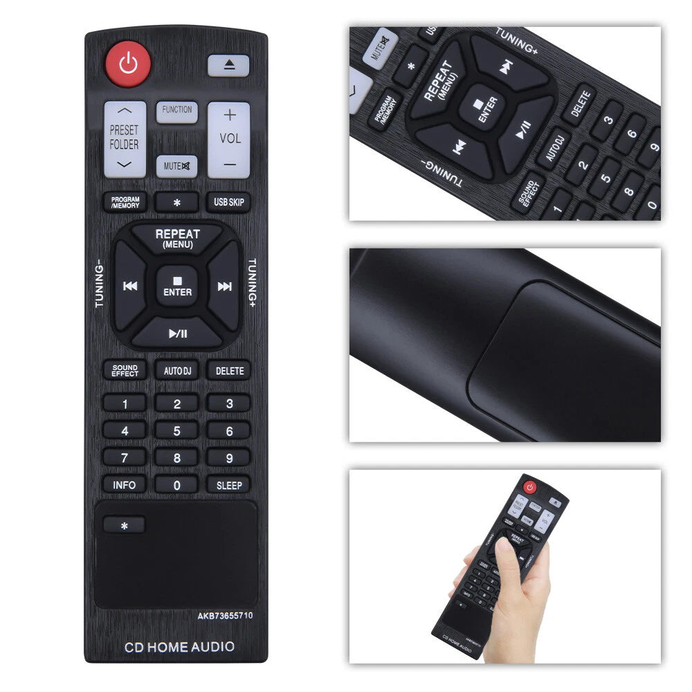 AKB73655710 Remote Control For LG Mini Hi-Fi System CM4430 CM4530 CMS4530F