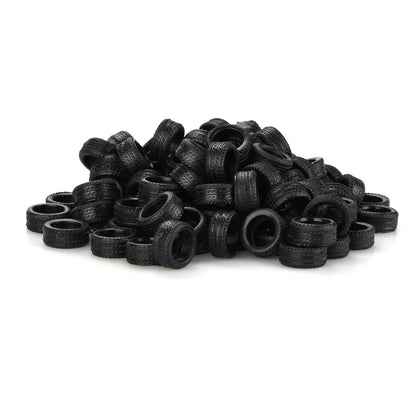 100Pcs 1:64 Rubber Tire Diorama Diorama Display Model Scene Accessories Toy