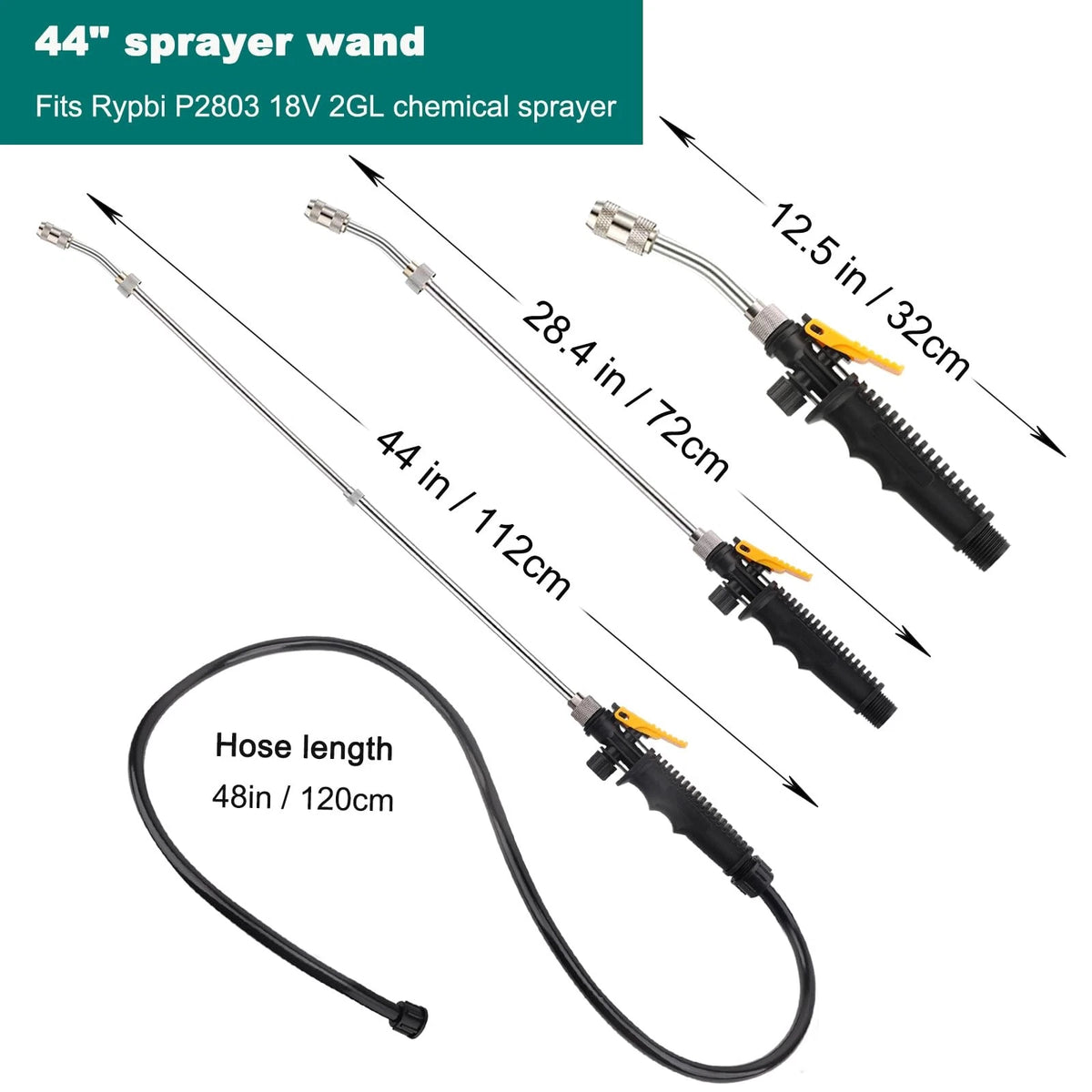 Replacement Sprayer Wand for Ryobi，44" 44 inches, 44"