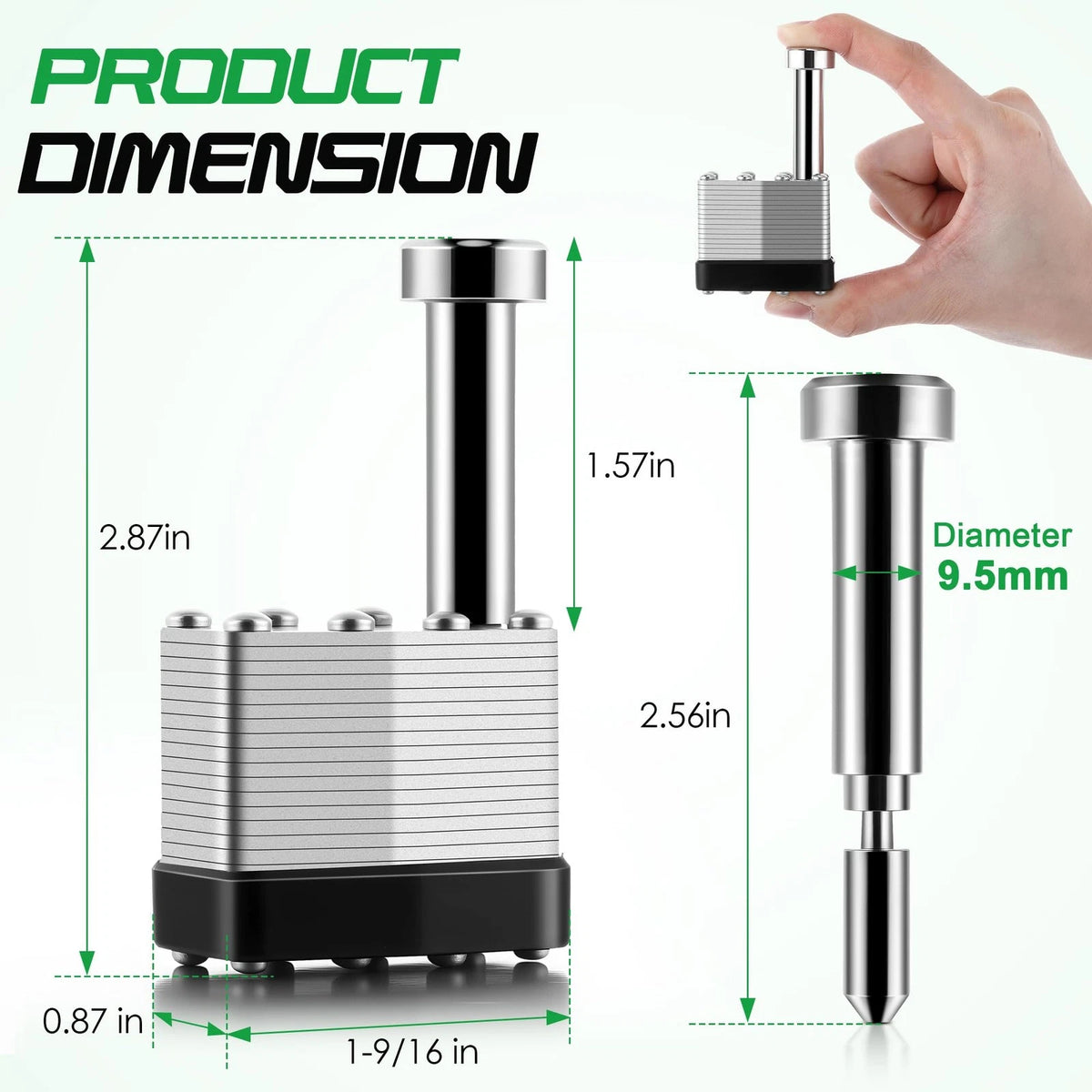 Feekoon Gate Operator Security Pin Lock, Compatible with Mighty Mule Silver