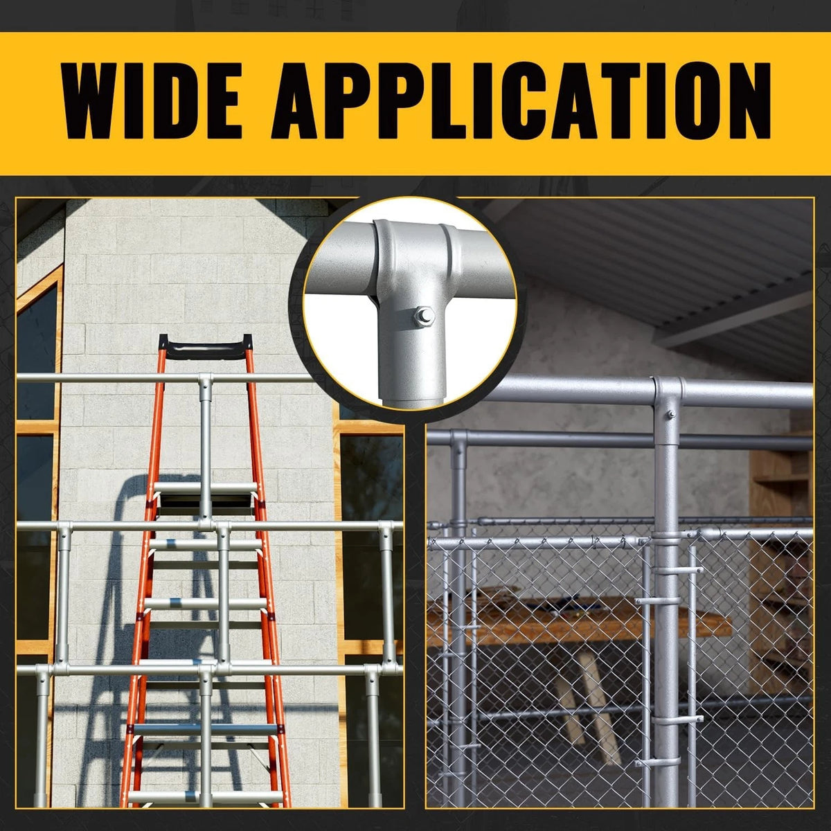VIVIDA End Rail Clamps 1-3/8", Chain Link Fence 1-3/8 x (24 PCS)
