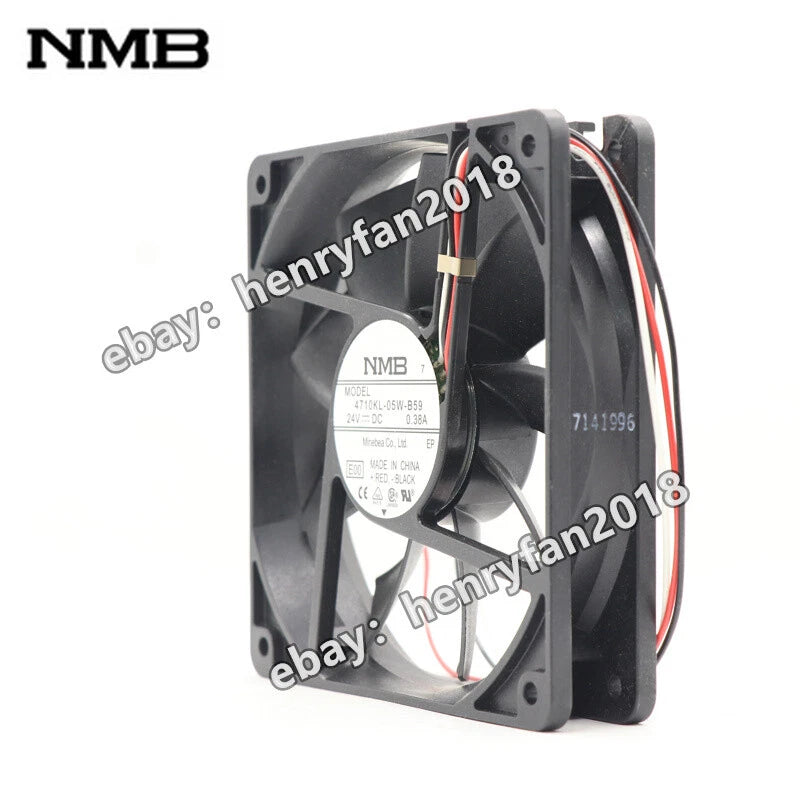 NMB-MAT 4710KL-05W-B59 DC 24V 0.38A 120*120*25mm 3-wires Inverter Cooling Fan