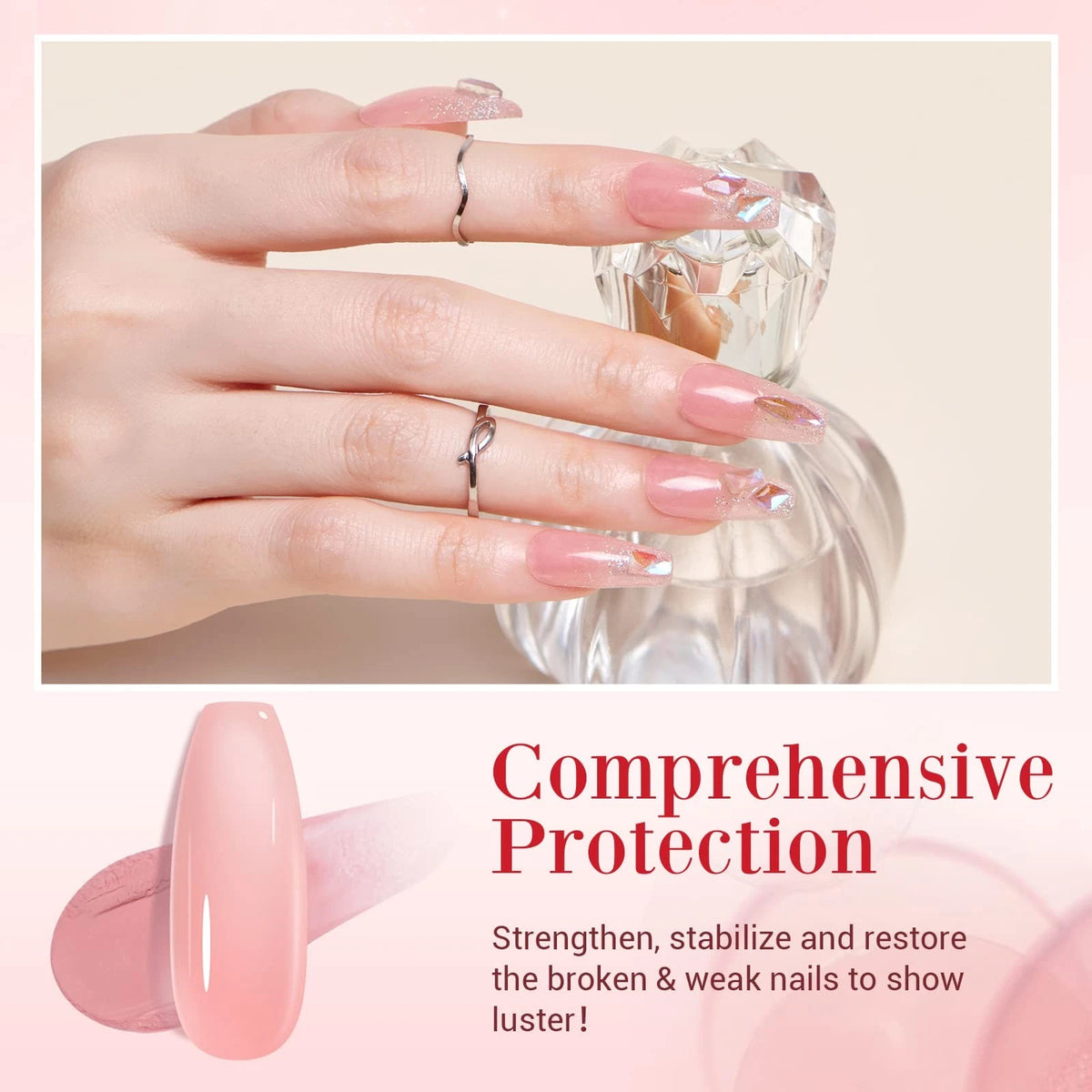 AZUREBEAUTY Nail Repair Kit 0.34 Fl Oz (Pack of 1), Jelly Pink