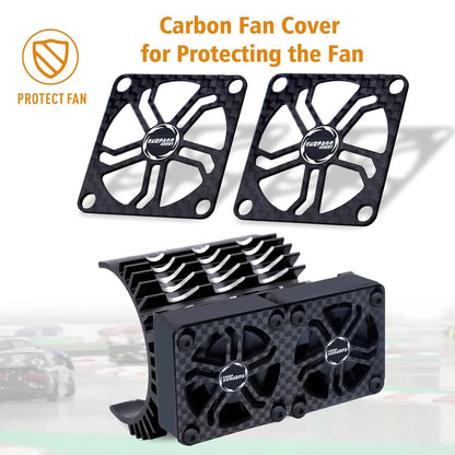 Surpass Hobby RC Cooling Fans 16000RPM,40mm Dual Car Motor with...