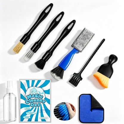 Riomhorry 9 Pcs Car Detailing Brushes Kit, Interior Cleaning Tool with...