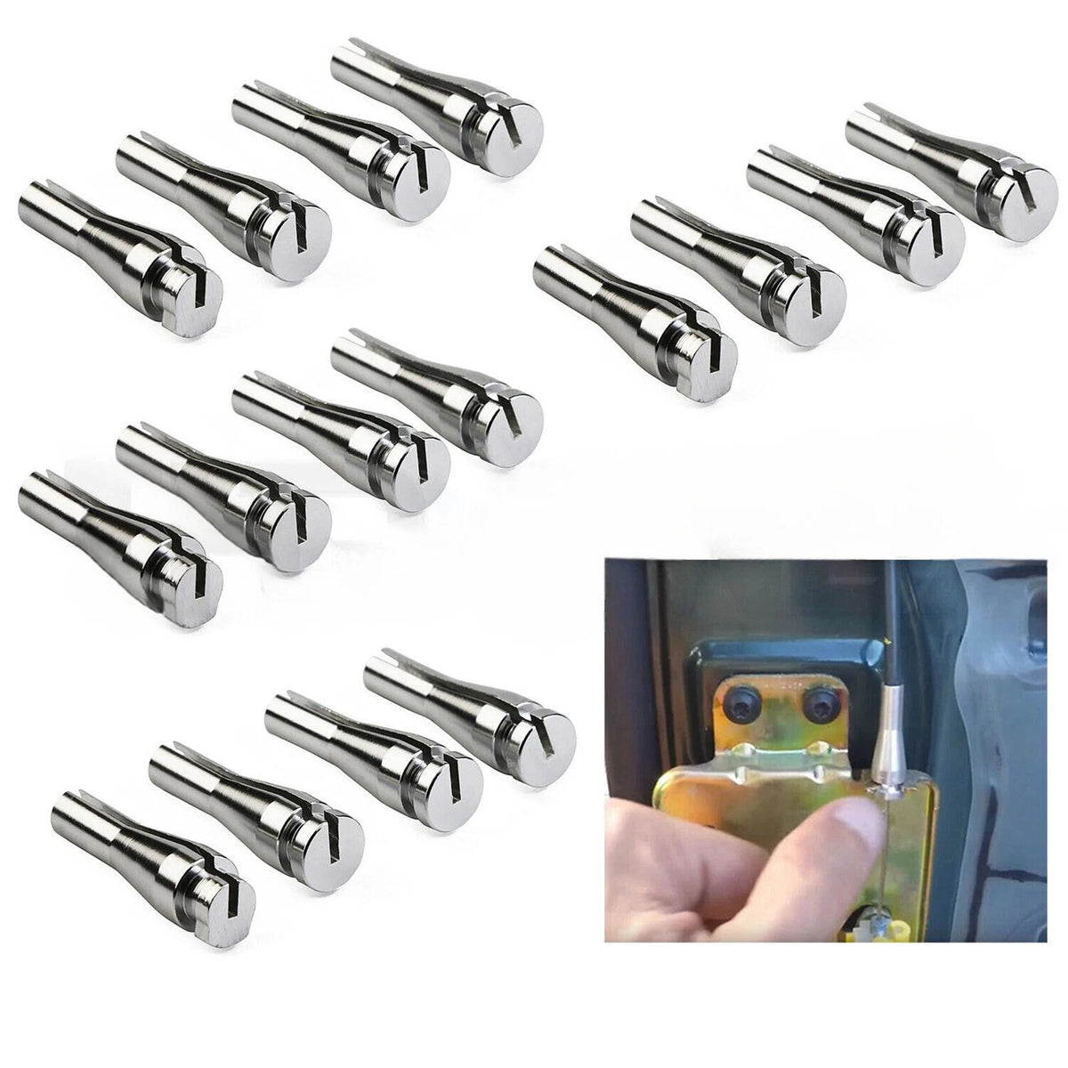 16 Piece Door Handle Latch Cable Repair Kit For Ford  F150 F250 F350 Accessories