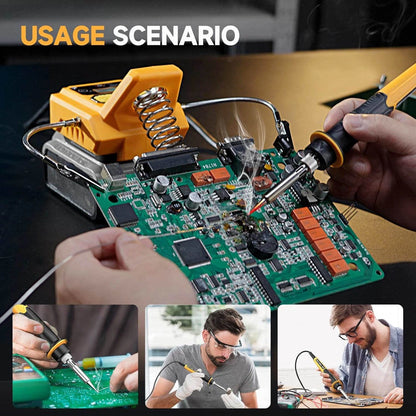 60W Cordless Soldering Station w 2 Auxiliary Arms for Dewalt 20V Battery Digital