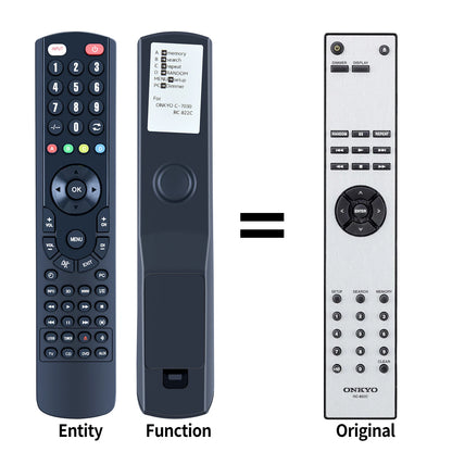 RC-822C Replacement Remote Control For Onkyo CD Player C-7030 Sub4 C-7000