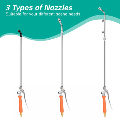 Metal Pump Sprayer Wand with 3 Types of 16 inches, Replacement