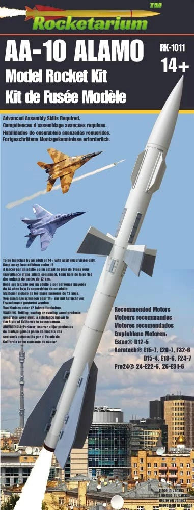 Rocketarium Alamo AAM Flying Model Rocket Kit. RK-1011 Small, Multicolor