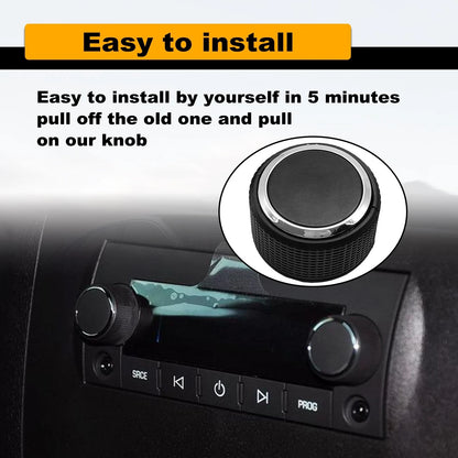 Pleoos Car Rear Radio Volume Control Knob, Repair Kit Replacement Black