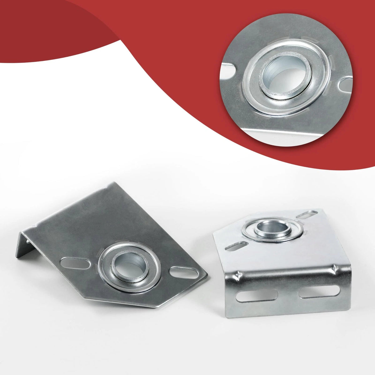 Garage Door Spring Center Bearing Bracket, 3 3/8 Parts Silver