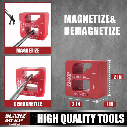 SUNHZMCKP 124-Piece Magnetic Screwdriver 124PC Set, Black and Red