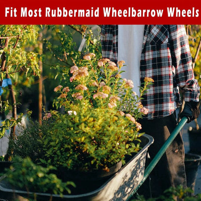 (2 PACK) 20" Flat Free Cart Wheels Compatible with rubbermaid 20 inches