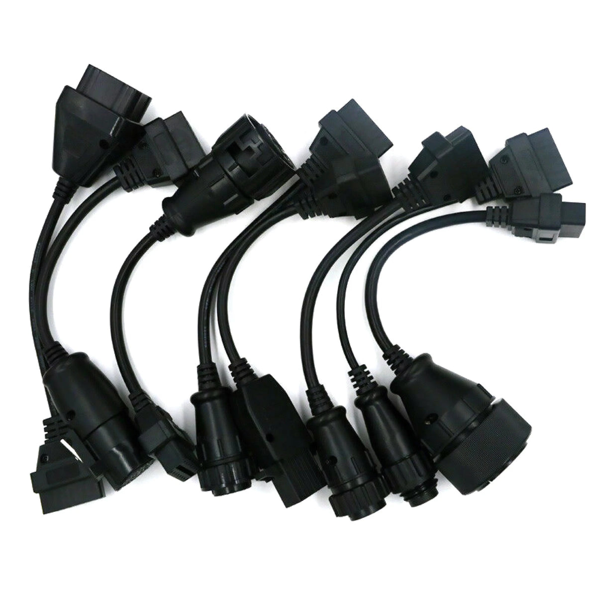 8 Pcs OBD2 OBDII Full Set Diagnostic Tool Adapter Truck Cables For CDP B9 C