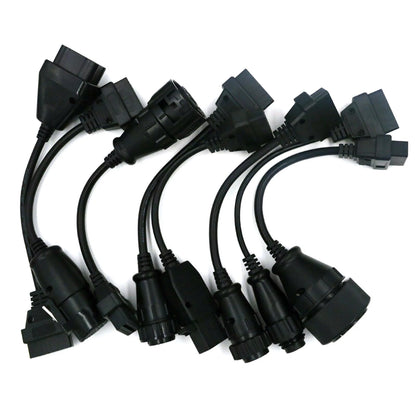 8 Pcs OBD2 OBDII Full Set Diagnostic Tool Adapter Truck Cables For CDP B9 C