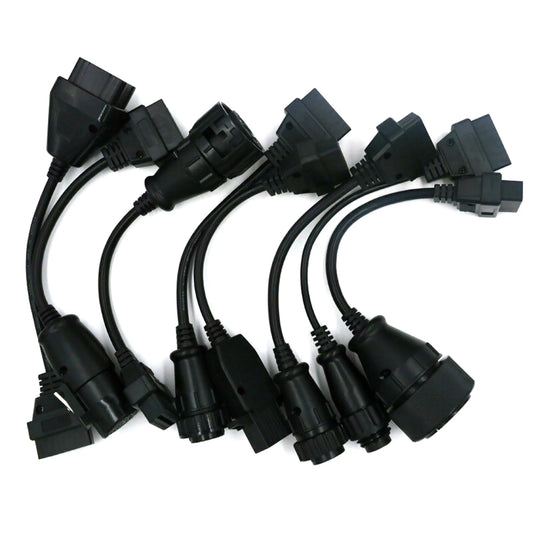 8 Pcs OBD2 OBDII Full Set Diagnostic Tool Adapter Truck Cables For CDP B9 C