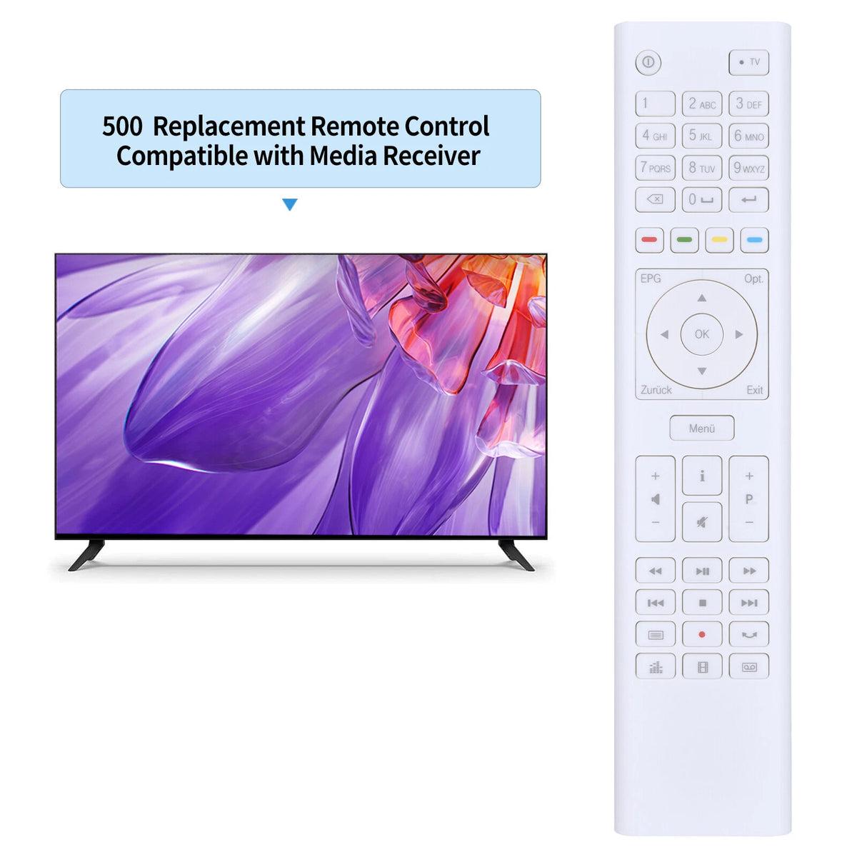 For T-Home Remote Control Telekom Media Receiver MR 500 / 303 / 102 Model White