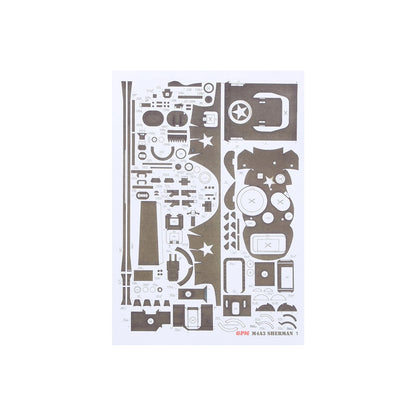 DIY 1/25 USA Sherman M4A3 Tank Paper Model Military Tank Paper Model Collection