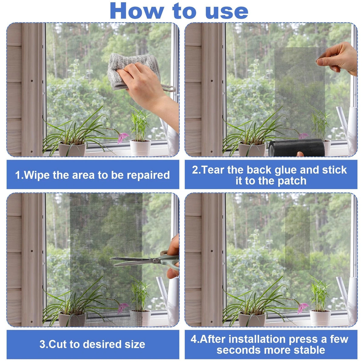 CroBlissful Extra Wide 5 inch x 20 ft Window Screen 5 Inch x 20 ft, Black