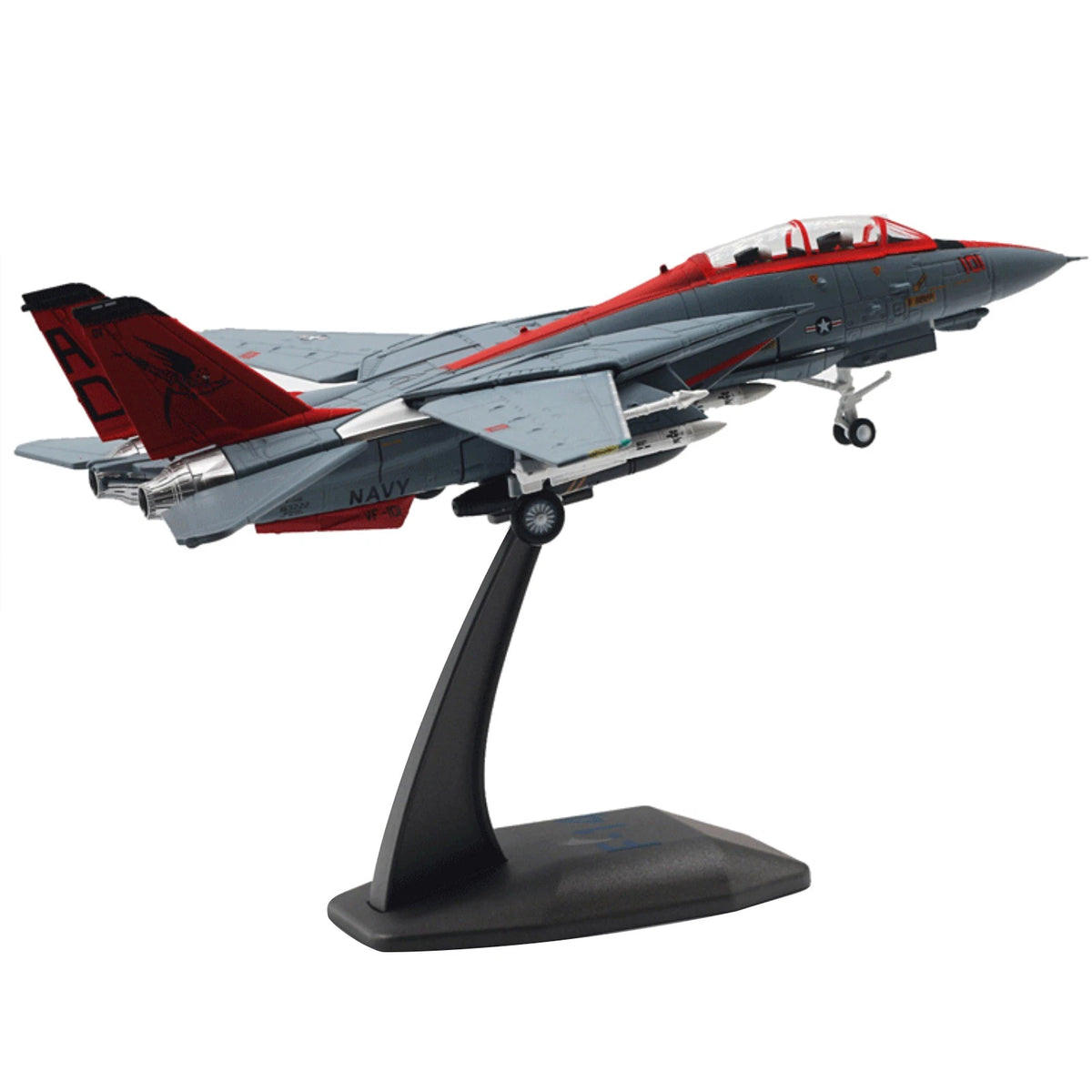For US Navy VF-101 Grim Reapers Grumman F-14 Tomcat 1:100 Scale Fighter Model