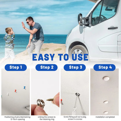 202 Pieces Car Roof Headliner Repair Button Kit, Ceiling Fabric Beige