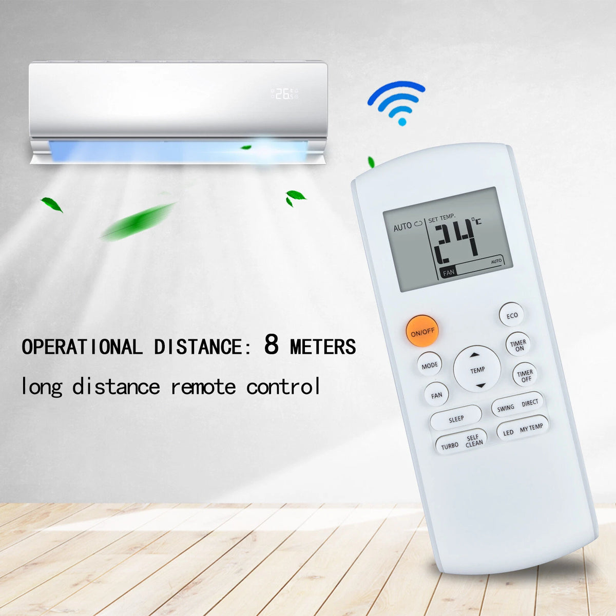 RG57A7/BGEF For Midea AC Air Conditioner Remote Control RG57/BGE RG57B/BGE
