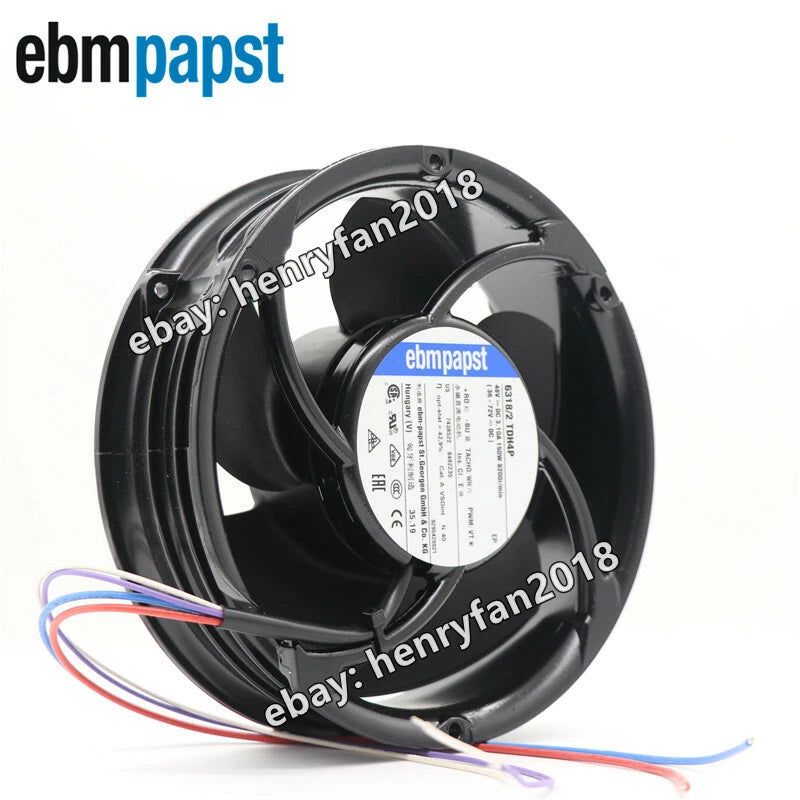 Ebmpapst 6318/2TDH4P Axial Fan DC48V 135W 172*172*51MM 4-wires Speed Control Fan