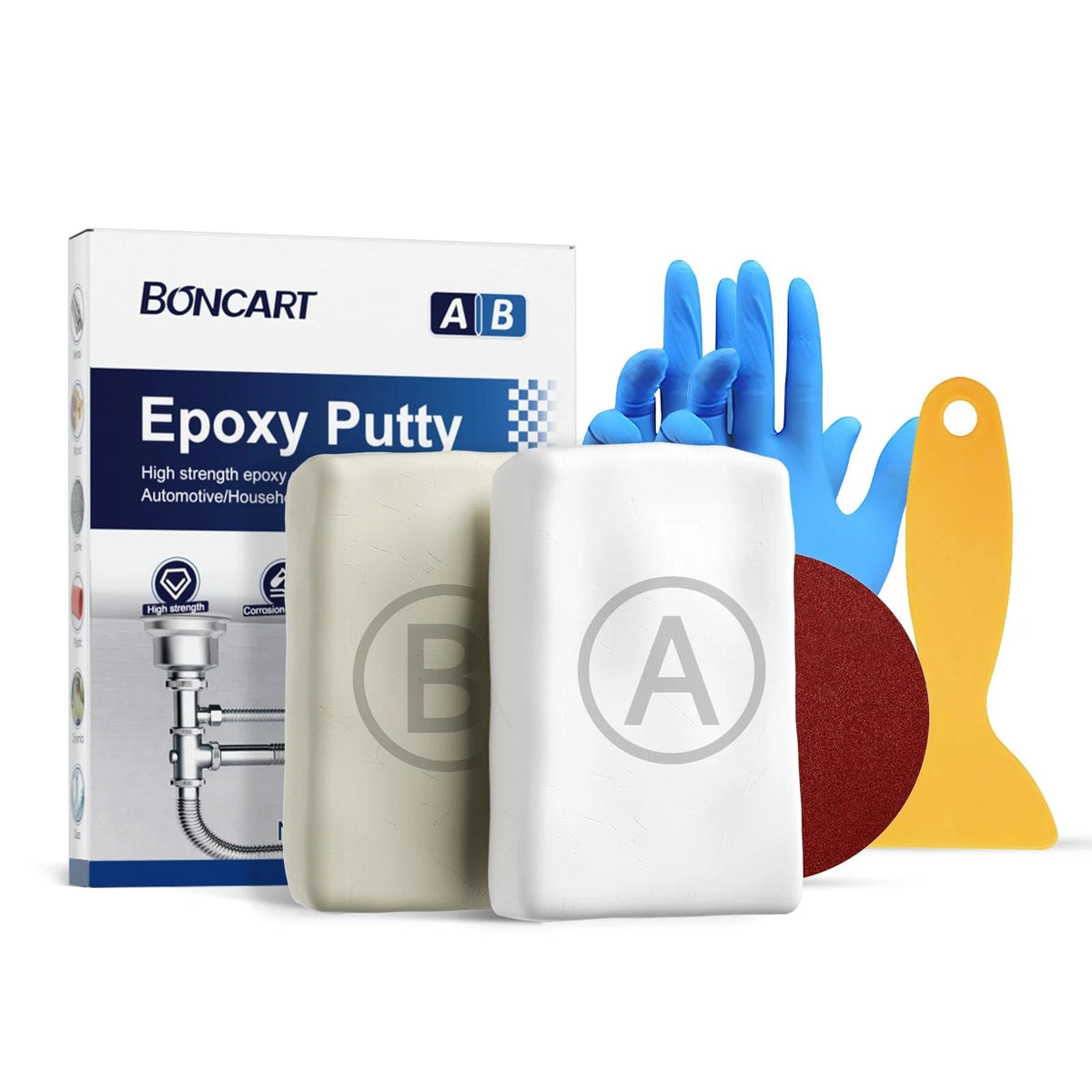 Boncart Epoxy Putty, 200g Fast Repair AB 200g, White