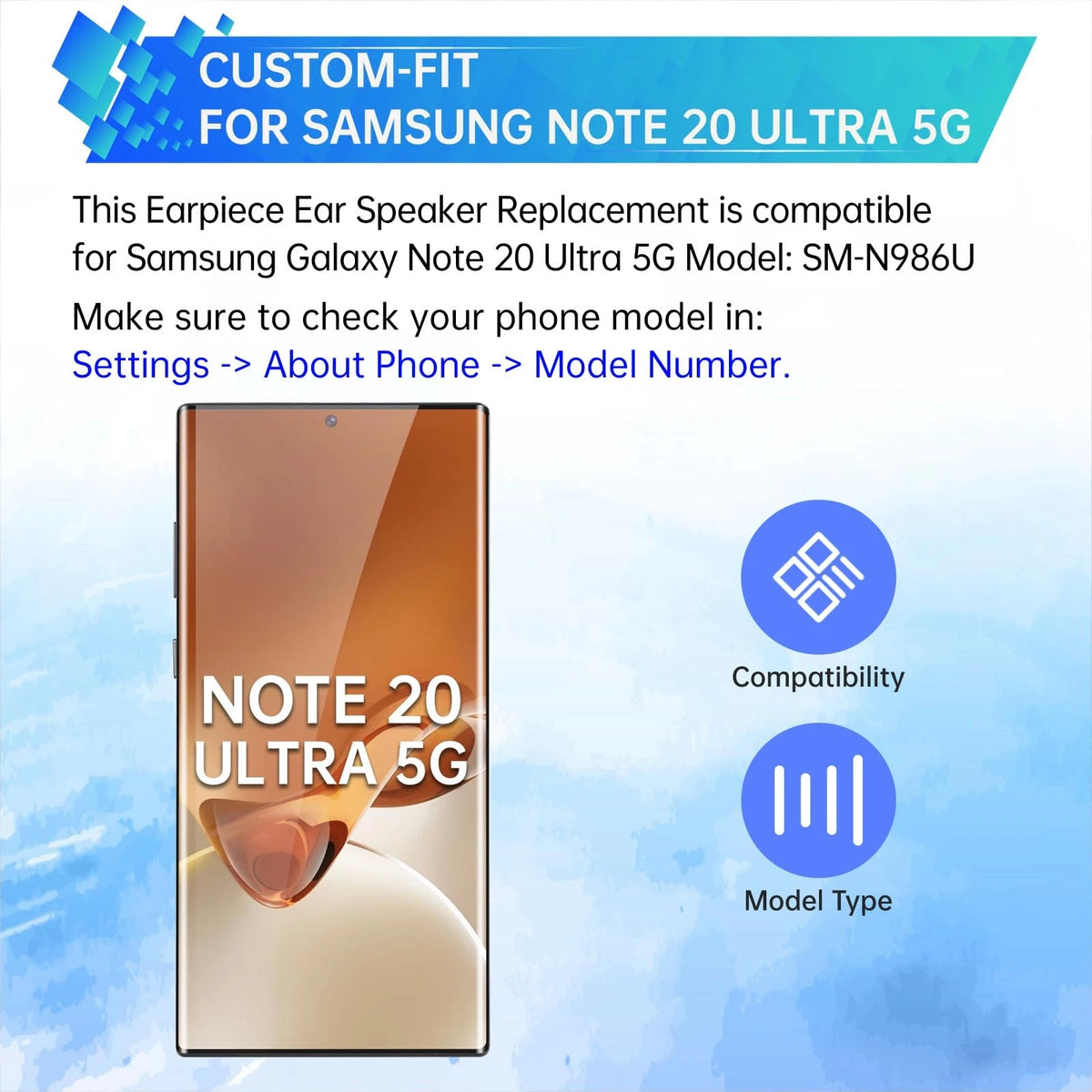 BESJMYT for Samsung Galaxy Note 20 Ultra 5G Earpiece Front Speaker...