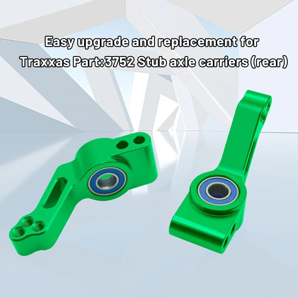 OGUNKE RC Aluminum Front Caster Block&Steering Blocks and Rear Stub Green
