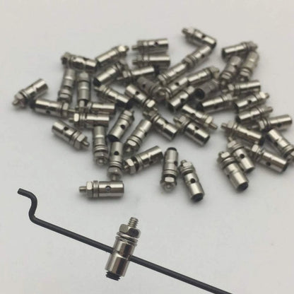 10PCs Steel Z Push Rods 1.2 x 140mm and Adjustable 140mm/5.51, Silver
