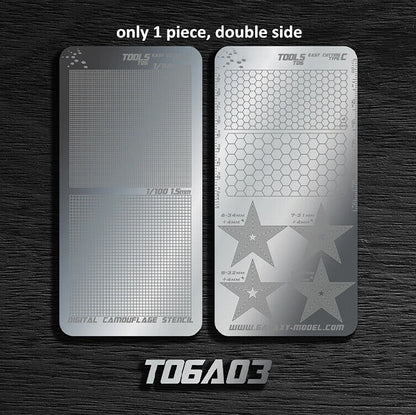 T06A03 Stainless Steel Masking Sheet Easy Cutting Type Board Hobby Tools Fuu